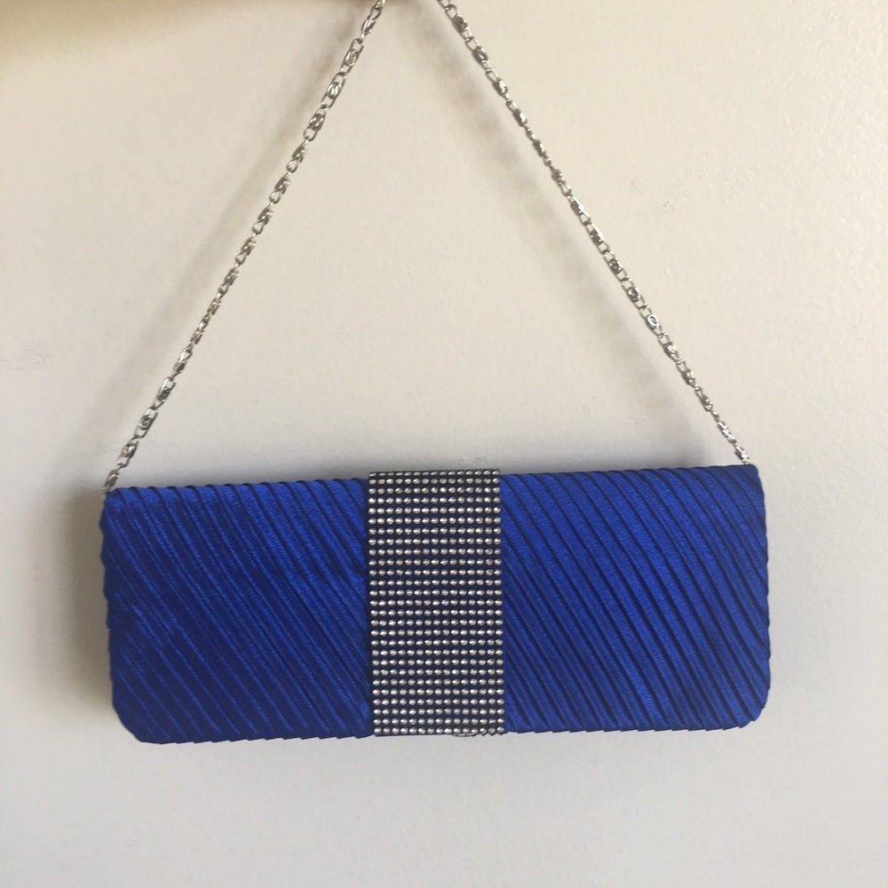 Cobalt Blue Rhinestone Evening Bag